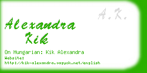 alexandra kik business card